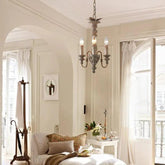 Milky White Vintage Wooden Chandelier - Clowas